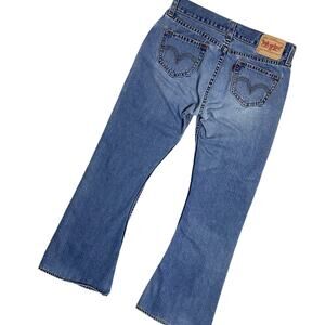 Vintage Levi's Type 1 Tough Boot Jeans Women 16M 36X30 Blue Fade Flare Cowgirl